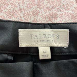 Talbots Black Satin Pants